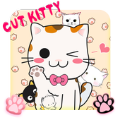 Pink cat keyboard theme icon