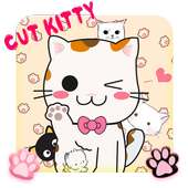 Pink cat keyboard theme on 9Apps