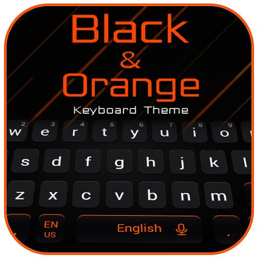ikon Cool Black Orange Keyboard Theme