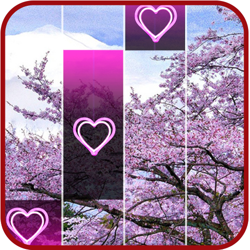 Pink Piano Sakura Tiles Leaf Live HD  Tree Game icon