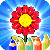 Coloring Books Flower and Snow White أيقونة
