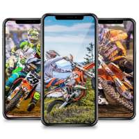 Cool Off-road Dirt Bike Racing Wallpaper