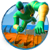 Superhero Stuntman Run - Water Park Games icon