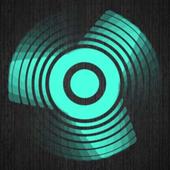 Fidget spinner simulator neon icon