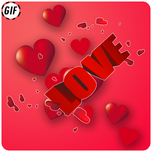 Romantic 3D love GIF icon