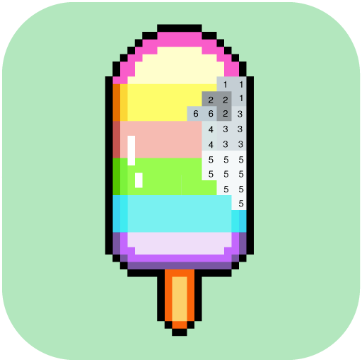 Coloring by number : Draw pixel art icon
