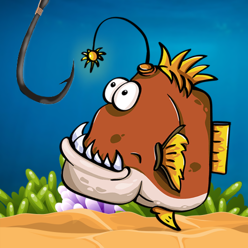 Fishing for kids - fishing on a boat icon