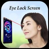 Eye scanner screen lock simulator icon
