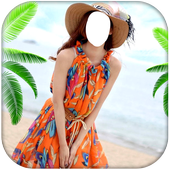 Women Beach Dress Suit icon