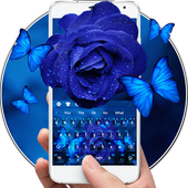 Blue Rose Butterfly Keyboard Theme icon
