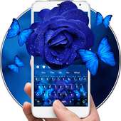 Blue Rose Butterfly Keyboard Theme on 9Apps