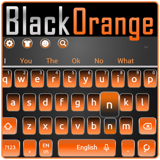Black Orange Keyboard icon