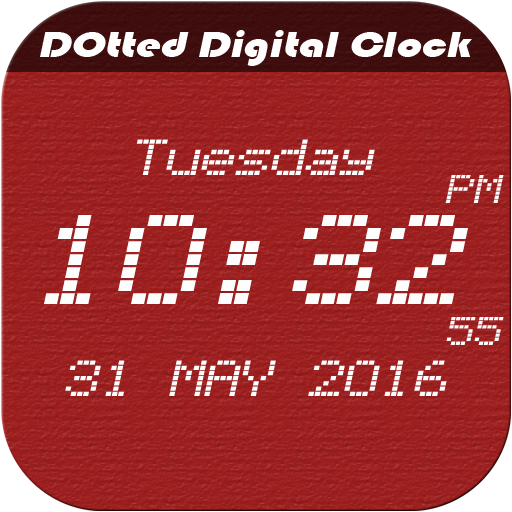 Dotted digital clock lwp free icon