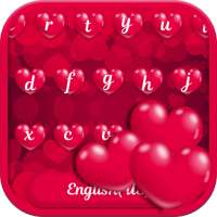 Red Heart Balloon Keyboard - Sweet Heart on 9Apps