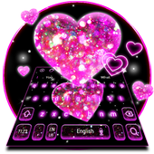 Pink Neon Love Keyboard icon