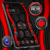 Red and Black Launcher Theme иконка