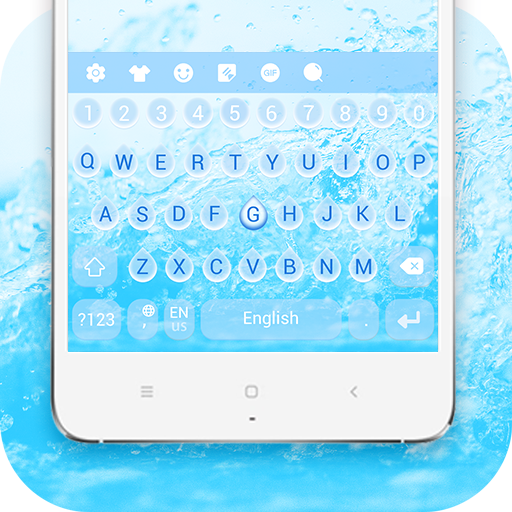 Glass Water Blue Keyboard Theme icon