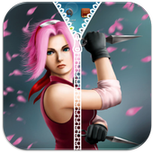 Sakura Zipper Lock Screen icon
