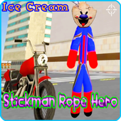 Ice Cream Stickman Rope Hero icon