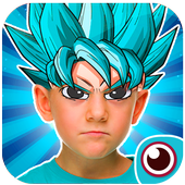 super saiyan hero photo editor : camera sticker icon