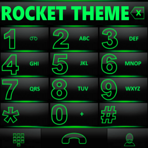 Theme RocketDial Spectra Green Glass icon