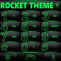 Theme RocketDial Spectra Green Glass