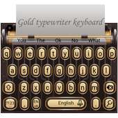 3D Gold Typewriter Keyboard Theme on 9Apps