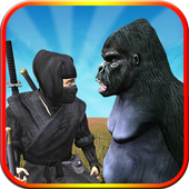 Ape Assassin Vs Ninja Assassin Fighting game 2017 icon