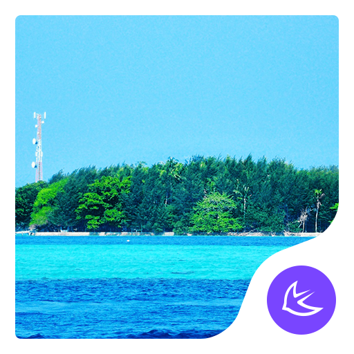 Summer sea cool round icon -APUS Launcher theme icon