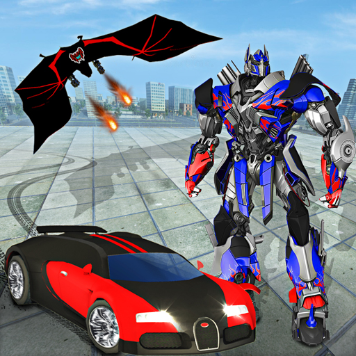 Bat Robot Car Game - Tornado Robot moto bike game icon