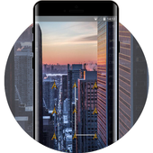 magnificent business building lock theme icon