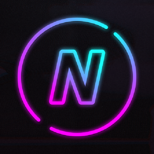 Scrolling Neon Text On Photo - Neon Light Effects icon