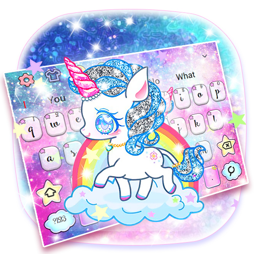 Pink Baby Unicorn Keyboard Theme icon