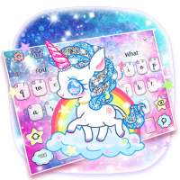 Pink Baby Unicorn Keyboard Theme