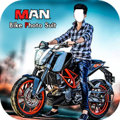 Men Moto Bike Photo Suit - Bike Rider Image Editor icon