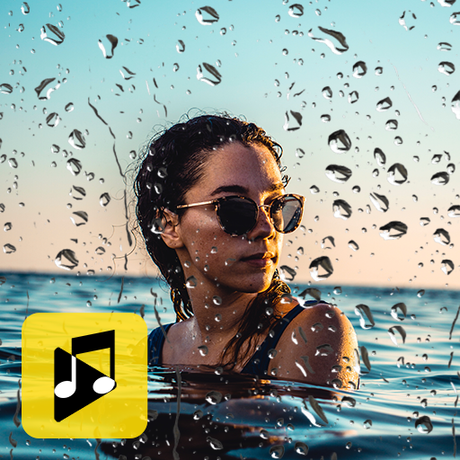 Rain Photo Effect Video Maker with Music أيقونة