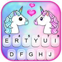 Tema Keyboard Unicorn Love