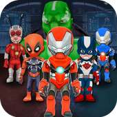 Superheroes Fighting Modern combat