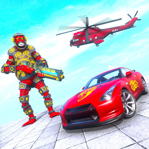 Monkey Robot Car Transform: Gorilla Robot Car Game icon