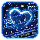 Sparkling Neon Heart Keyboard icon