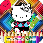 coloring book for Kity cat icon