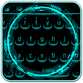 Cool Neon Blue Keyboard icon