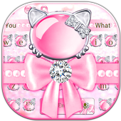 Pink Diamond Cat Keyboard icon