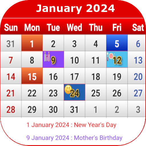 US Calendar 2024 icon