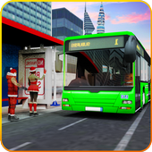 Luxury City Coach Bus Driving Simulator Game 3D icon