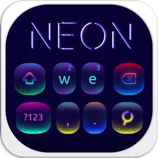Fluorescent neon Keyboard icon