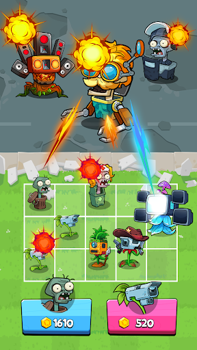 Toilet Zombies : Merge Plants screenshot 2