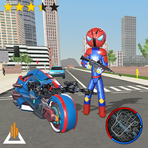 Robot Stickman Spider Rope Hero Bike Transformer icon