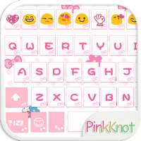 Pink Knot Emoji Keyboard Theme on 9Apps