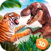 Dinosaur vs Tiger Kung Fu Fighting
